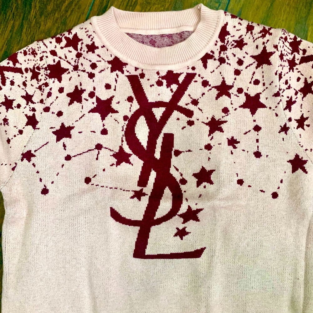 Pink knitted sweater